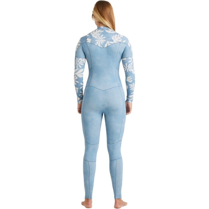 2024 Billabong Womens Salty Dayz Natural 4/3mm Chest Zip Wetsuit ABJW100200 - Blue Shadow